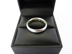 Vintage Silver Wedding Band Ring UK Size M Half
