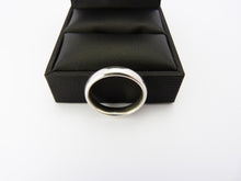 Load image into Gallery viewer, Vintage Silver Wedding Band Ring UK Size M Half