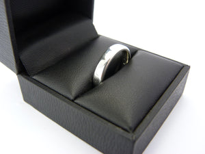 Vintage Silver Wedding Band Ring UK Size N
