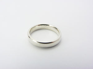 Vintage Silver Wedding Band Ring UK Size N