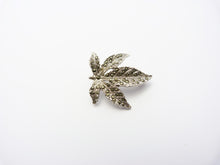 Load image into Gallery viewer, Vintage Marcasite Leaf Brooch