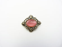 Load image into Gallery viewer, Vintage Art Nouveau Style Pink Glass Brooch