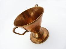 Load image into Gallery viewer, Antique Arts and Crafts Copper Handled Chalice - Copper Goblet - Copper Trophy
