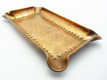 Load image into Gallery viewer, Arts and Crafts Repousse Copper Ashtray - Hand Beaten English Made Olbury