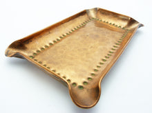 Load image into Gallery viewer, Arts and Crafts Repousse Copper Ashtray - Hand Beaten English Made Olbury