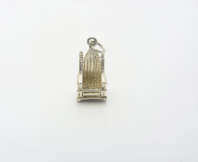 Vintage Solid Silver Throne Charm 