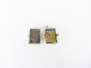 Vintage Silver Holy Bible Opening Charm -The Lord Is My Shepherd Psalm 