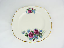 Load image into Gallery viewer, Vintage Crown Royal Bone China Pink Roses Trio Set - Tea Cup, Saucer &amp; Side Plate
