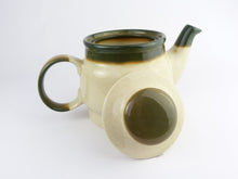 Load image into Gallery viewer, Vintage Pruszkow Made In Poland Teapot - Beige &amp; Green Glazed Teapot - Mid Century Teapot