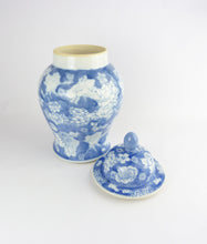 Load image into Gallery viewer, Vintage Oriental Hand Painted Floral Blue &amp; White Ginger Jar