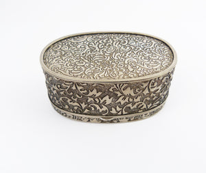 Vintage Silver Plated Jewellery Trinket Box