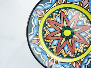 Vintage Spanish Platart Ceramic Floral Wall Plate