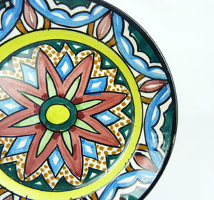 Vintage Spanish Platart Ceramic Floral Wall Plate