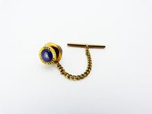 Load image into Gallery viewer, Vintage Stratton Gold &amp; Blue Tie Tack
