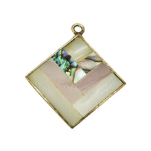 Load image into Gallery viewer, Vintage Abalone Shell Alpaca Mexico Pendant