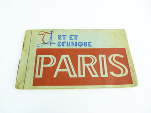 Vintage Art Et Technique Souvenir Paris Postcard Book