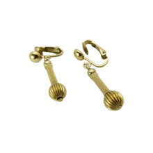 Load image into Gallery viewer, Vintage AVON Gold Tone Drop Clip On Earring