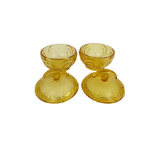 Load image into Gallery viewer, Vintage Bagley Rutland Amber Glass Dressing Table Set