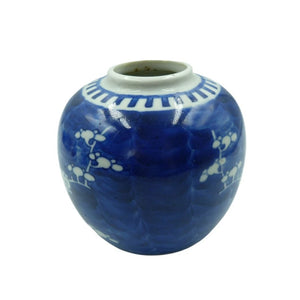 Antique Chinese Guangxu Blue & White Prunus Jar