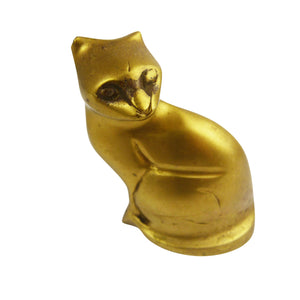 Vintage Brass Cat Ornament Figurine