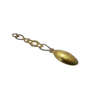 Vintage Brass Welsh Love Spoon