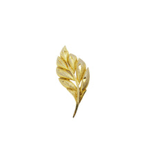 Load image into Gallery viewer, Vintage Brushed Gold Tone Leaf Brooch