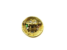 Load image into Gallery viewer, Celtic Gold &amp; Multi-Coloured Agate Shield Brooch