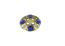 Load image into Gallery viewer, Vintage Celtic Knot &amp; Blue Stone Brooch