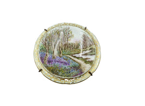 Vintage Ceramic Miniature Plate Bluebell Woods Scene