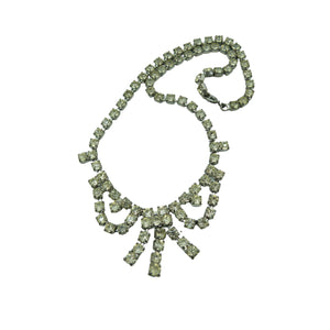 Vintage Crystal Rhinestone Glass Necklace