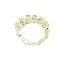 Load image into Gallery viewer, Vintage Jewelcraft White Enamel Leaf Bracelet