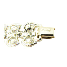 Load image into Gallery viewer, Vintage Jewelcraft White Enamel Leaf Bracelet
