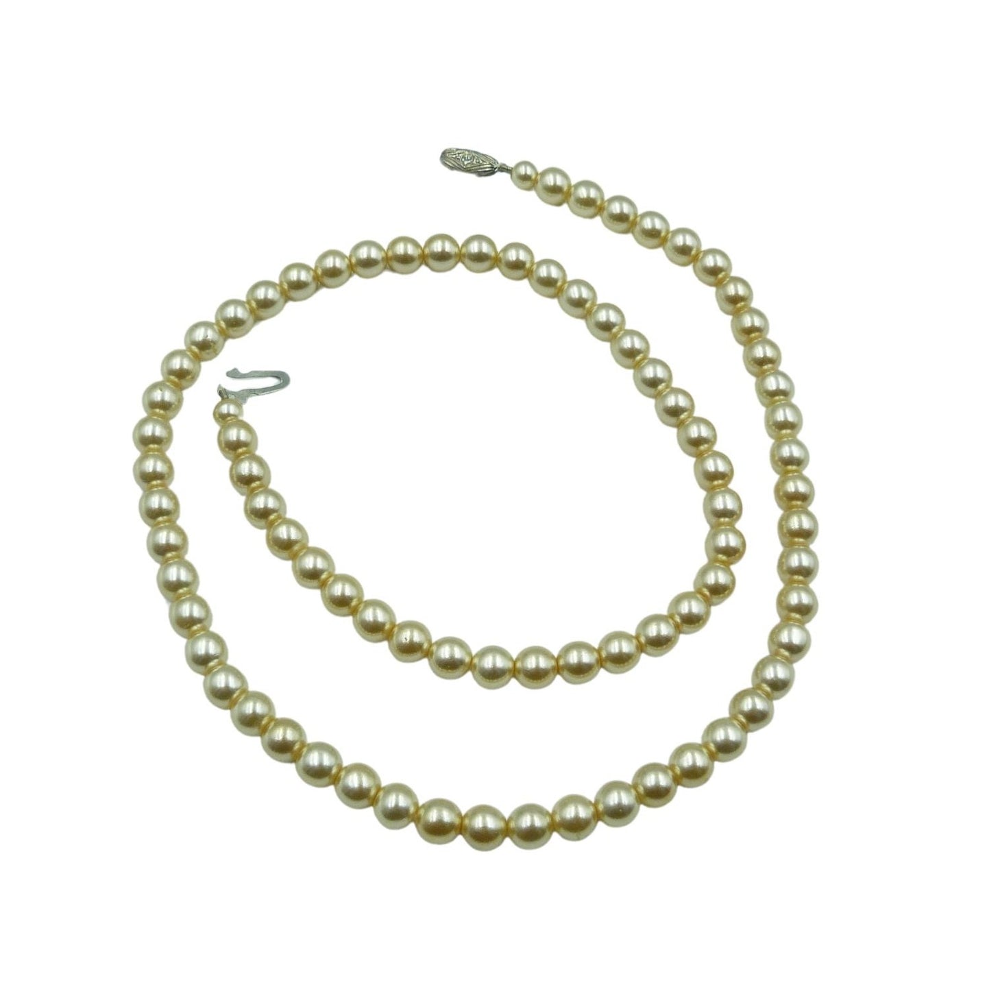 vintage faux pearl bead necklace