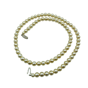 Vintage Faux Pearl Bead Necklace