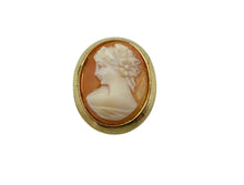 Load image into Gallery viewer, Vintage Victorian Style Gold Cameo Brooch