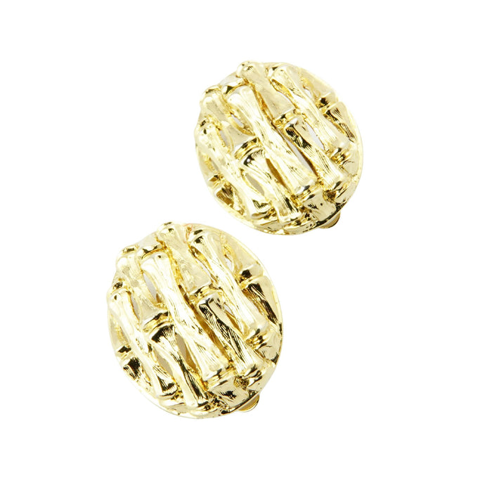 Vintage Gold Tone Clip On Earrings
