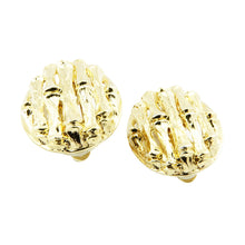 Load image into Gallery viewer, Vintage Gold Tone Clip On Earrings