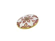 Load image into Gallery viewer, Vintage Gold Tone Red &amp; White Cloisonne Enamel Flower Brooch