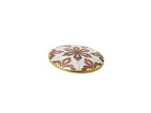 Load image into Gallery viewer, Vintage Gold Tone Red &amp; White Cloisonne Enamel Flower Brooch