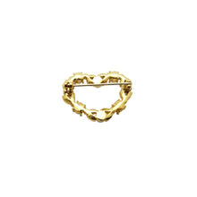 Load image into Gallery viewer, Vintage Gold Tone, Faux Pearl &amp; Rhinestone Heart Brooch