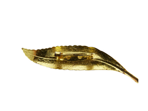 Vintage Gold Leaf Brooch