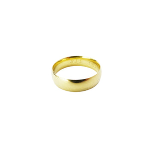 Vintage Gold Plated Wedding Band Ring UK Size T Half