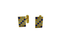 Load image into Gallery viewer, Vintage Hope Brothers Gold, Blue &amp; White Cufflinks