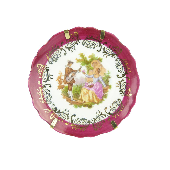 Vintage Limoges Fragonard France Porcelain Miniature Plate