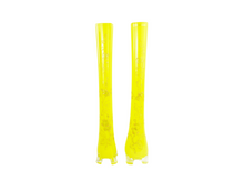 Load image into Gallery viewer, Vintage Yellow Glass Tall Bud Vases