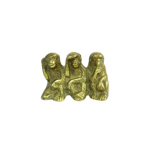 Vintage Brass Three Wise Monkeys Figurine