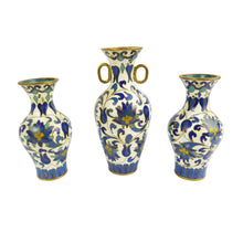 Load image into Gallery viewer, Vintage Miniature Chinese Enamel Cloisonné Vase Set