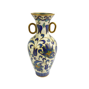 Vintage Miniature Chinese Enamel Cloisonné Vase Set