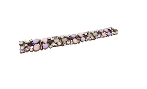 Vintage Pink & Purple Aurora Borealis Rhinestone Diamante Bracelet