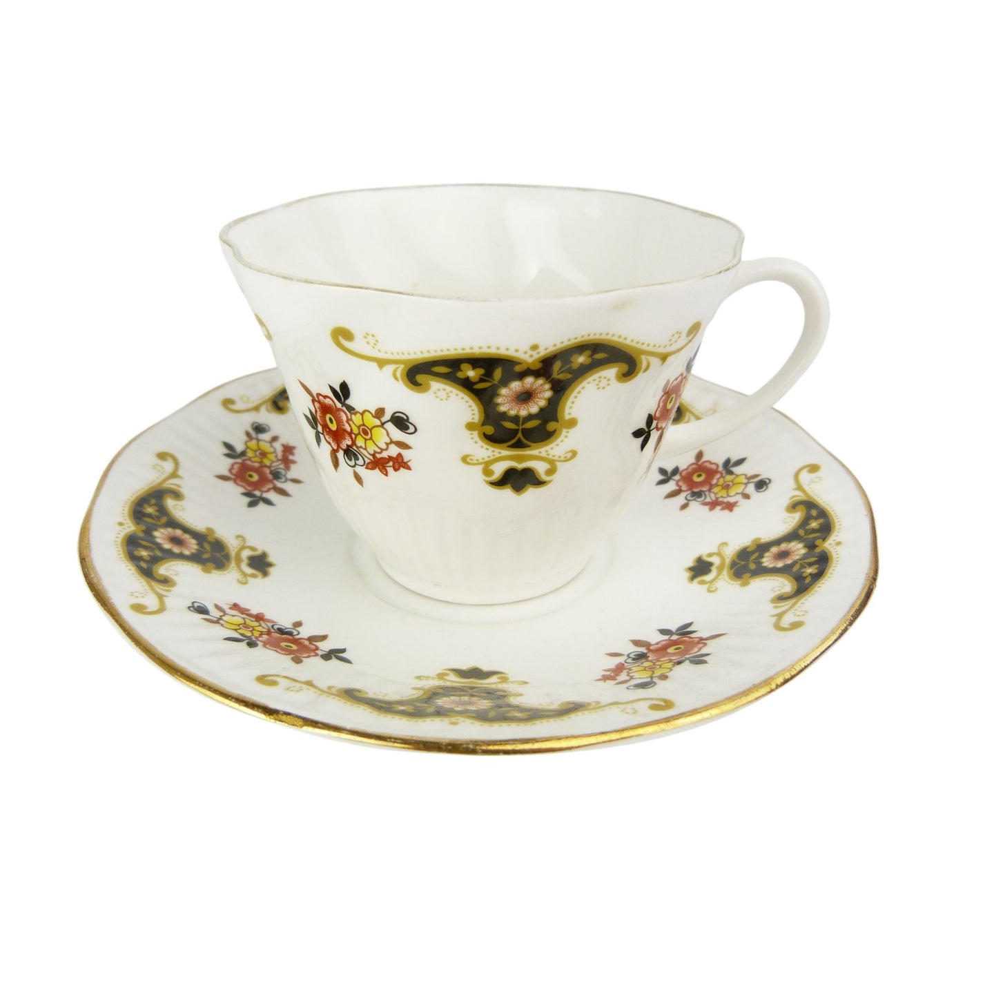 Vintage Royal Stafford Bone China Balmoral Tea Cup & Saucer
